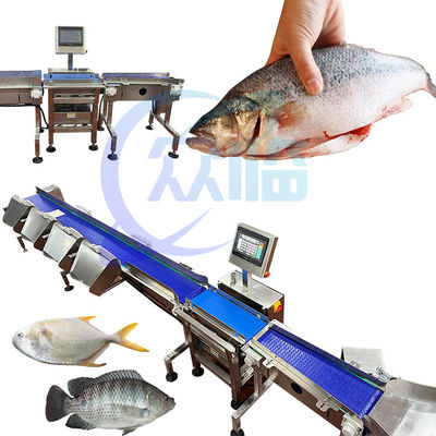 वाणिज्यिक मछली साइजिंग मशीन एकल वजन रेंज 1g-3g Pangasius ग्रेडिंग