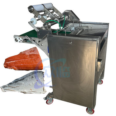 अच्छी कीमत 40-60pcs/min स्टेनलेस स्टील 304 सैल्मन छीलनेवाला 0.75KW सैल्मन त्वचा हटानेवाला ऑनलाइन