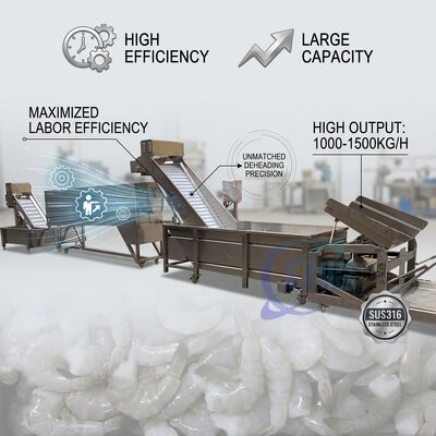 अच्छी कीमत Multifunctional Seafood Processing Plant Equipment Food Grade SUS304 1200-1800KG 15KW 60Hz ऑनलाइन