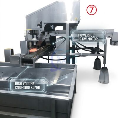 अच्छी कीमत Durable Shrimp Processing Machine Hygienic SUS304 800-1000KG 9.0KW 220V For Food Processing Factory ऑनलाइन