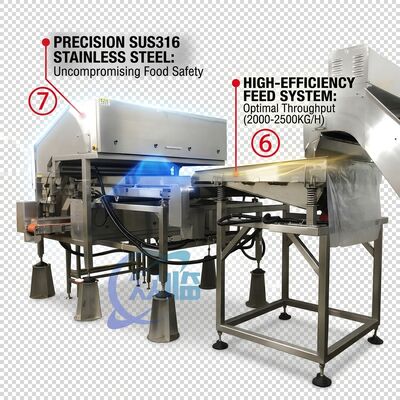 अच्छी कीमत Rugged Shrimp Head Separator SUS304 Stainless Steel 800-1000KG 15KW 440V For Shrimp Processing Plant ऑनलाइन